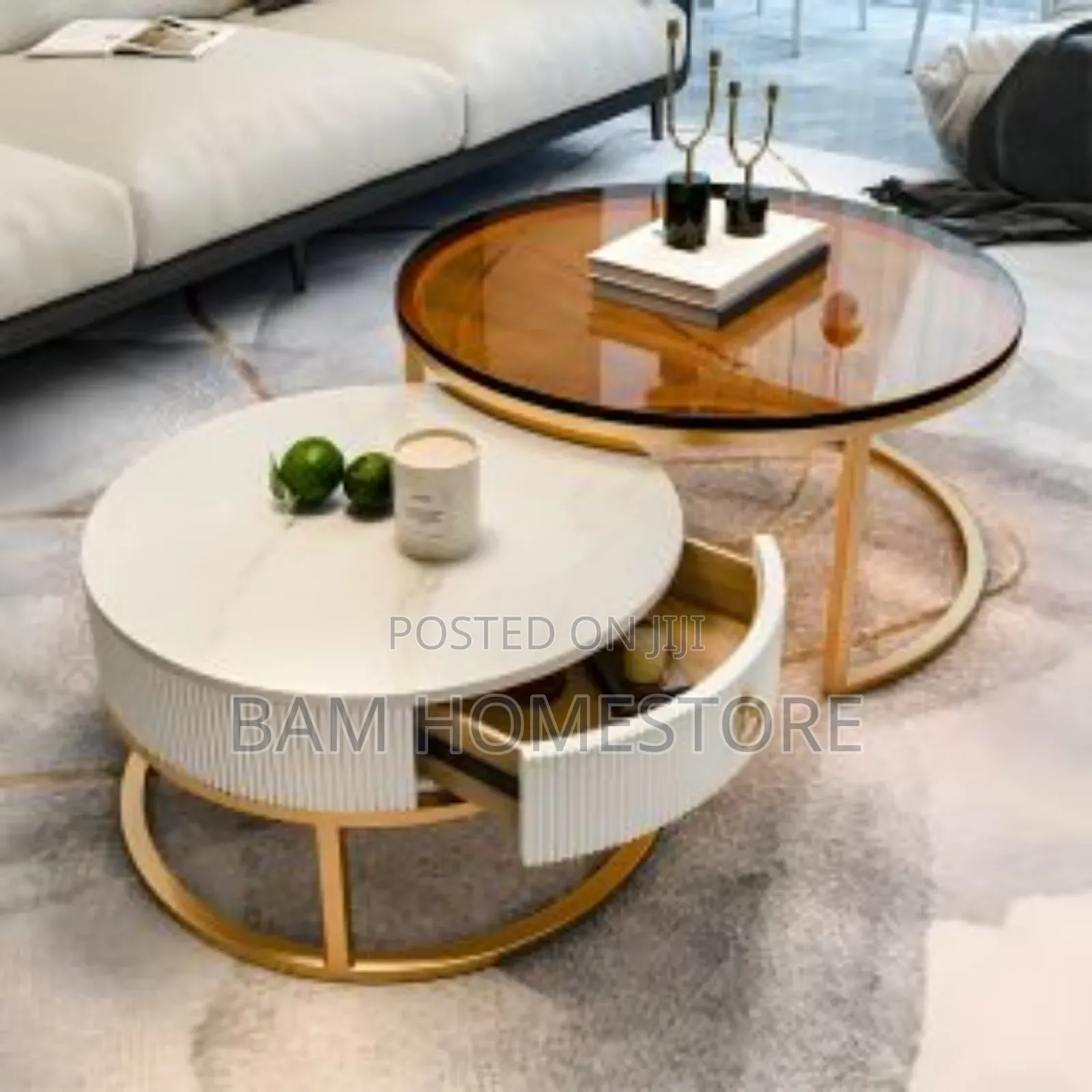 Nordic Stone Coffee Table 2 in 1