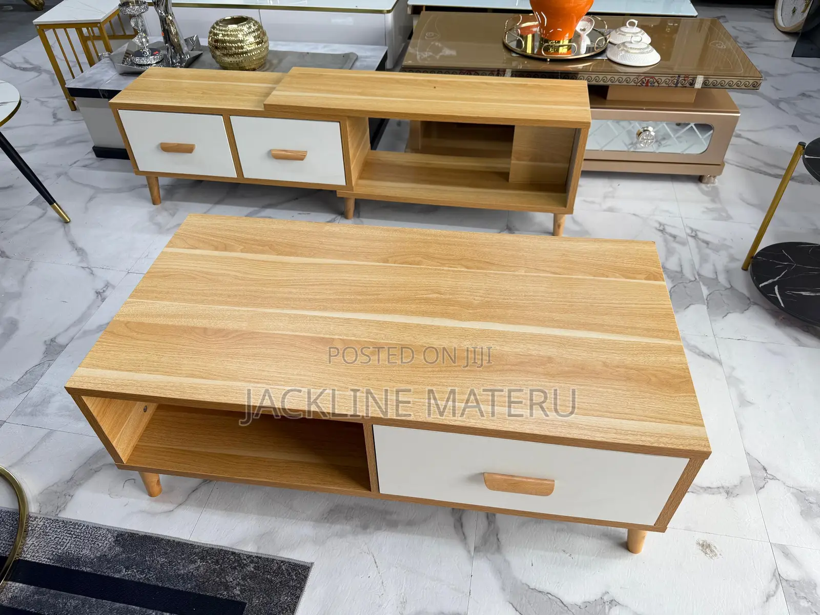 Coffee Table Na Showcase Mbao Nzuri Mno