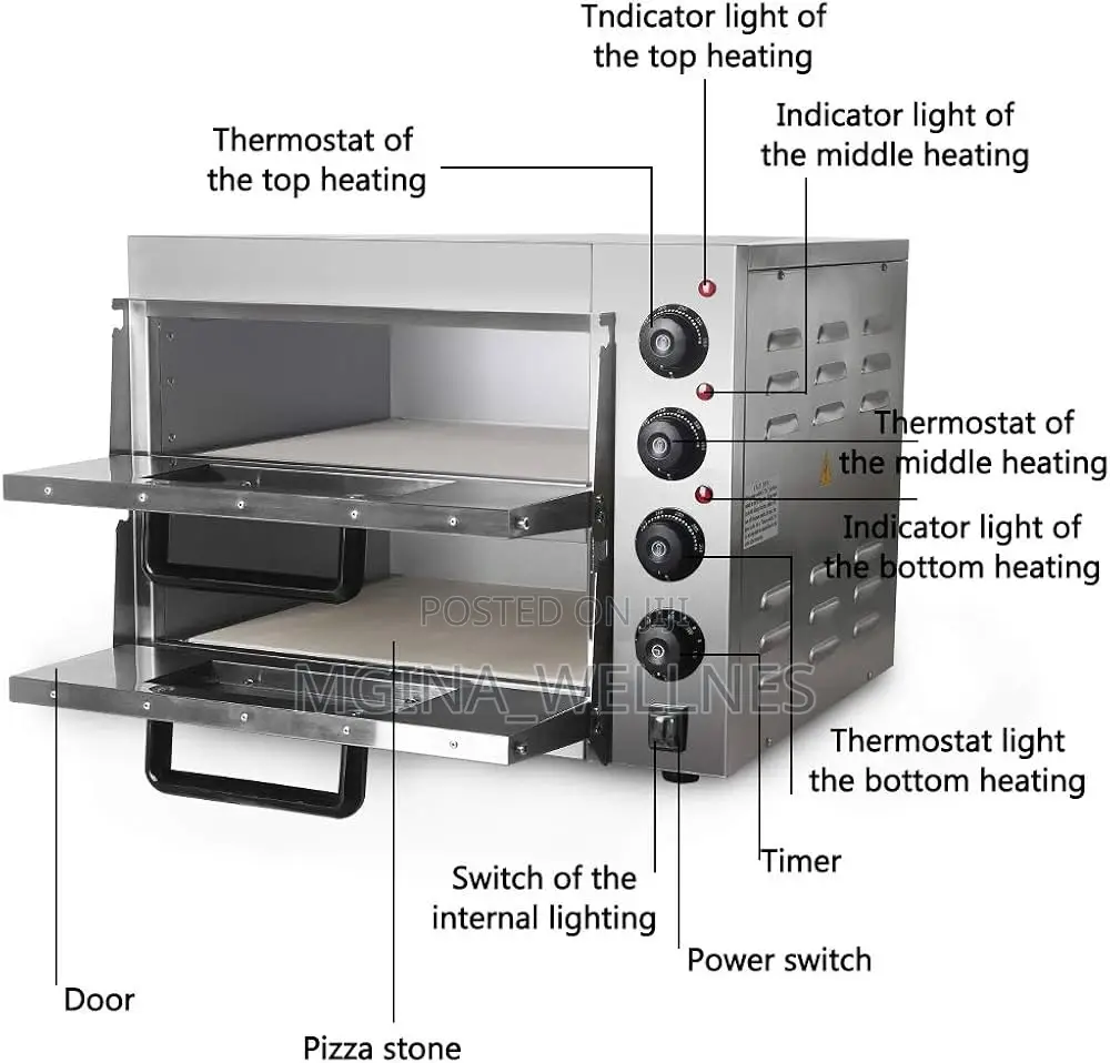 Monseg Double-Deck Electric Pizza Oven
