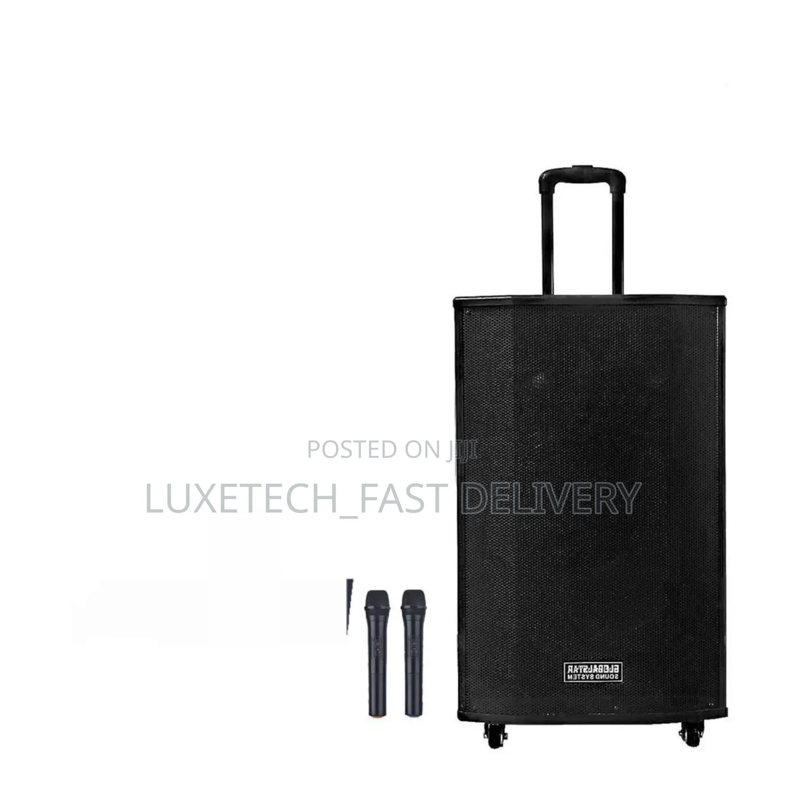 Global Sound System Rechargeable Speaker With 2 Mics