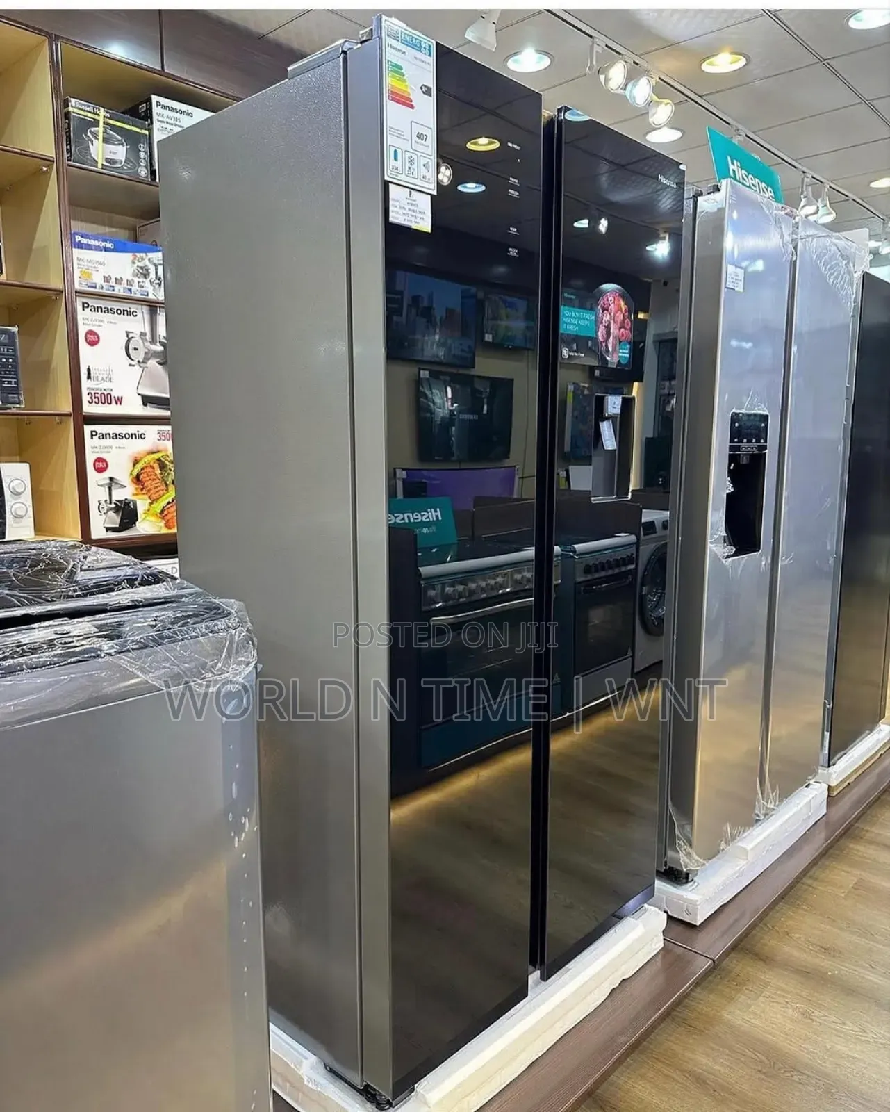 Hisense Fridge H670smib-Wd Side by Side 504l Mirror Design
