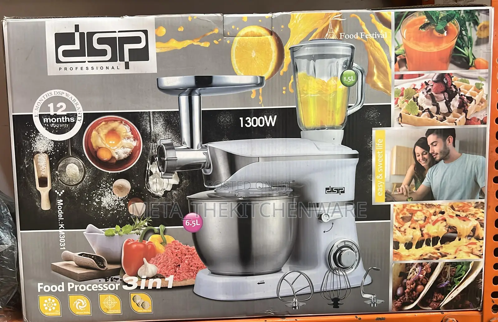 DSP Kitchen Machine 1300w 3in1 (Mixer,Blender and Meat Grinder)