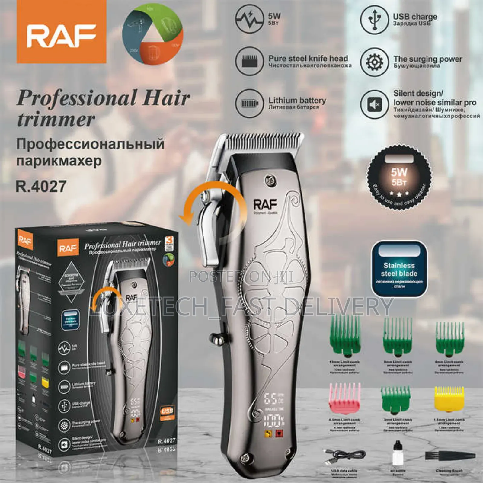 Raf Professional Hair Clipper R.4027, Haircuts and Grooming