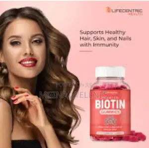 Organic Biotin Collagen Gummies for Hair Growth