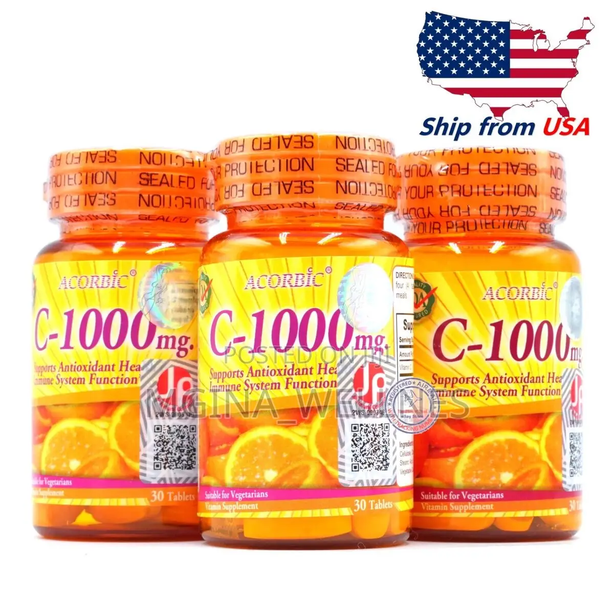 Acorbic Vitamin C-1000mg Strengthen Immune 30 Tablets