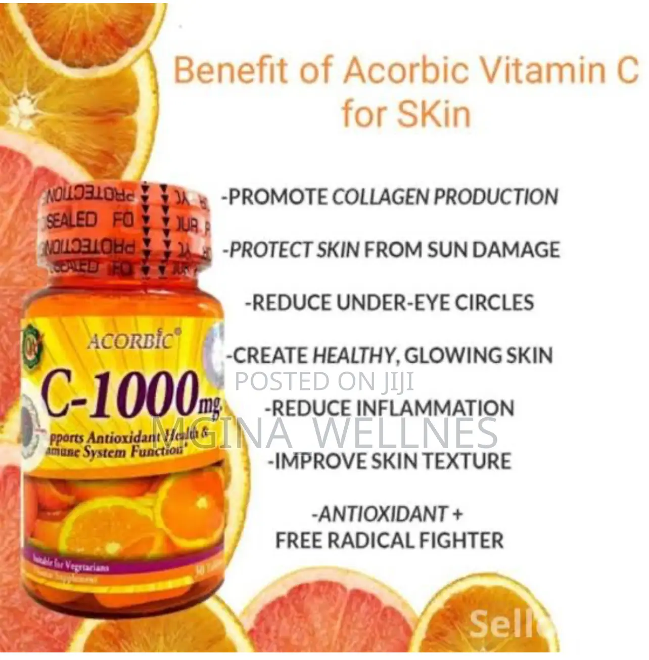 Acorbic Vitamin C-1000mg Strengthen Immune 30 Tablets