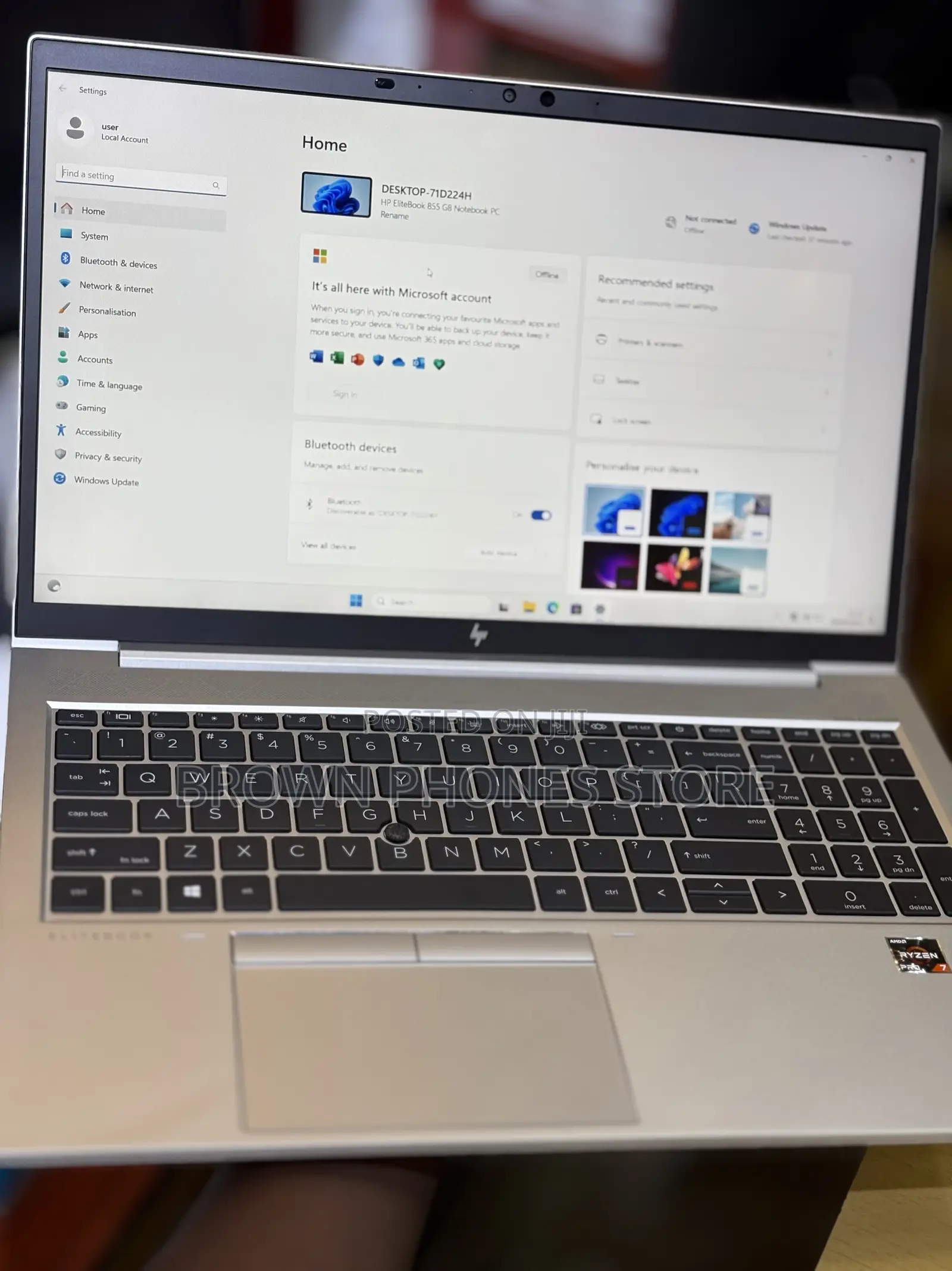 Laptop HP EliteBook 850 G8 8GB AMD Ryzen 7 SSD 256GB