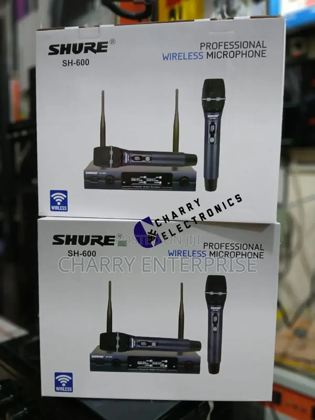 Sh-600 Shure Professional Wireless Microphone/ Mic Hadi 100m