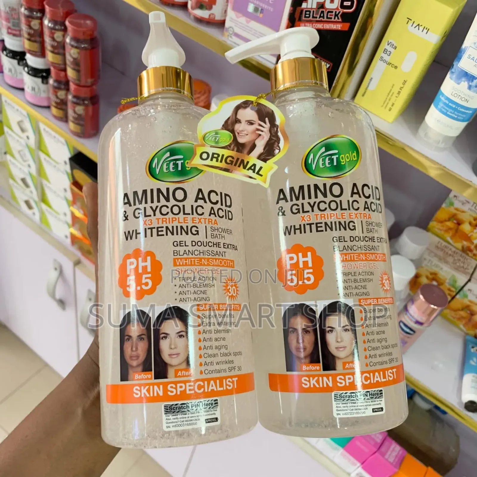 Veetgold Amino Acid and Glycolic Acid Shower Gel
