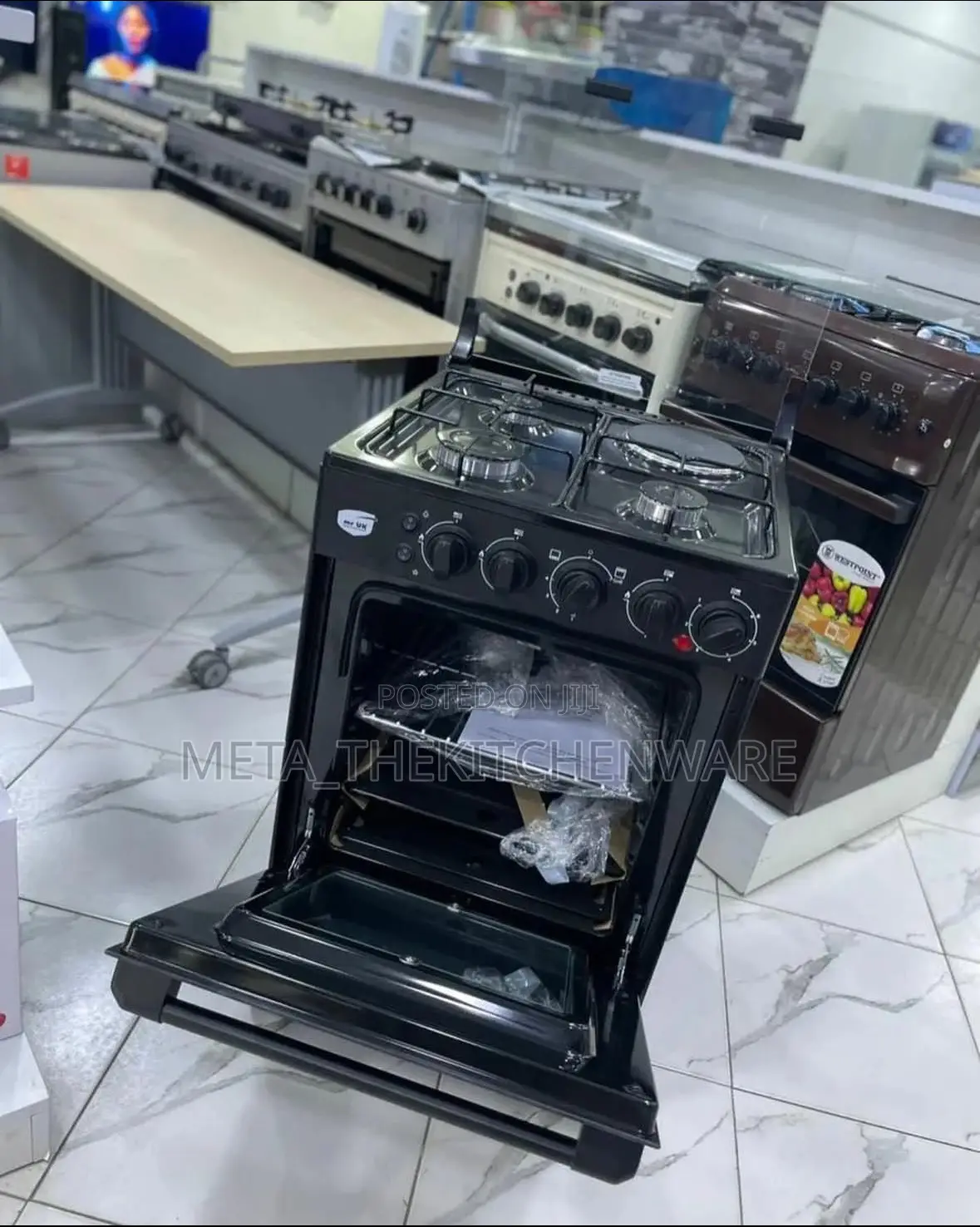Mr Uk Cooker 3 Gas + 1 Electric Hob + Gas Oven (50 X 55cm)
