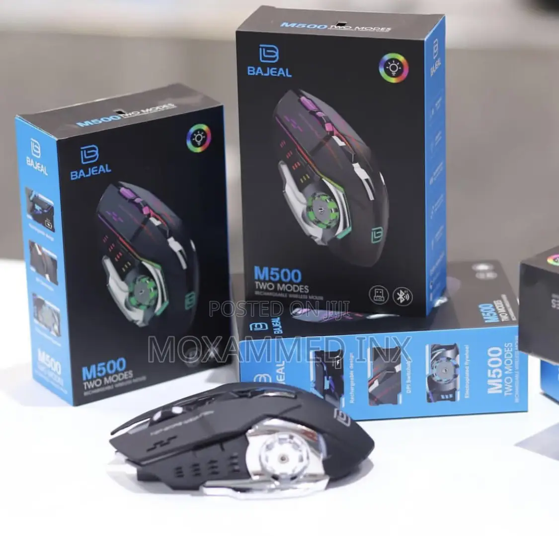 Bajeal M500 2.4g +Bluetooth Rechargeable Mouse Gaming Des