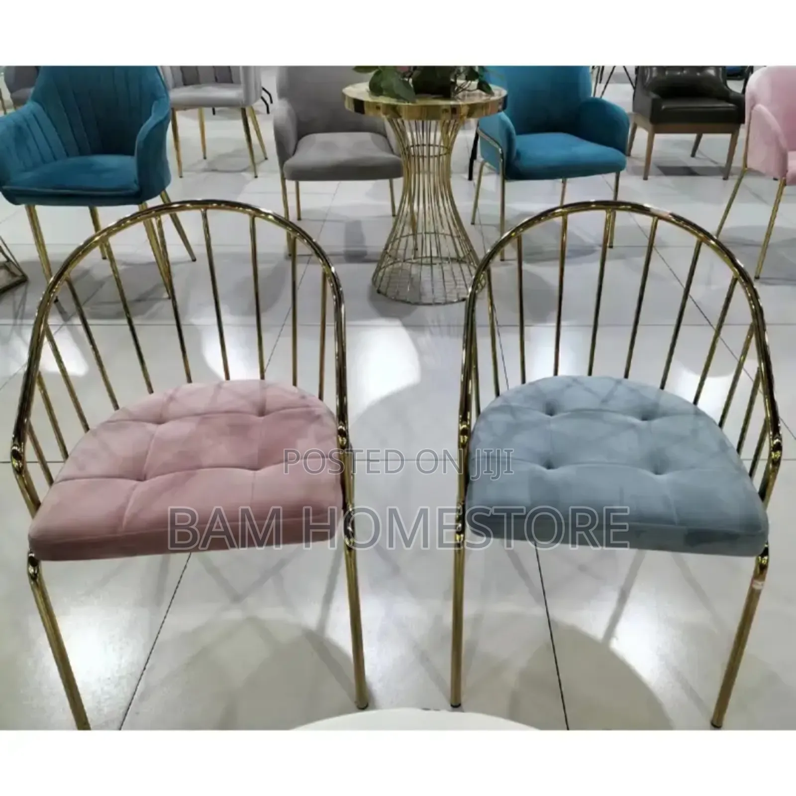 Classic Chairs ( Metal Legs+Fabric Velvet)