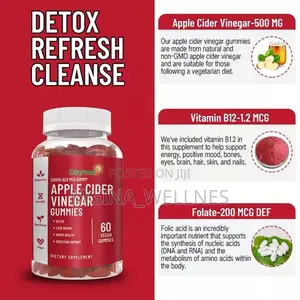 Apple Cider Vinegar Gummie for Detox,Weightloss Cholesterol