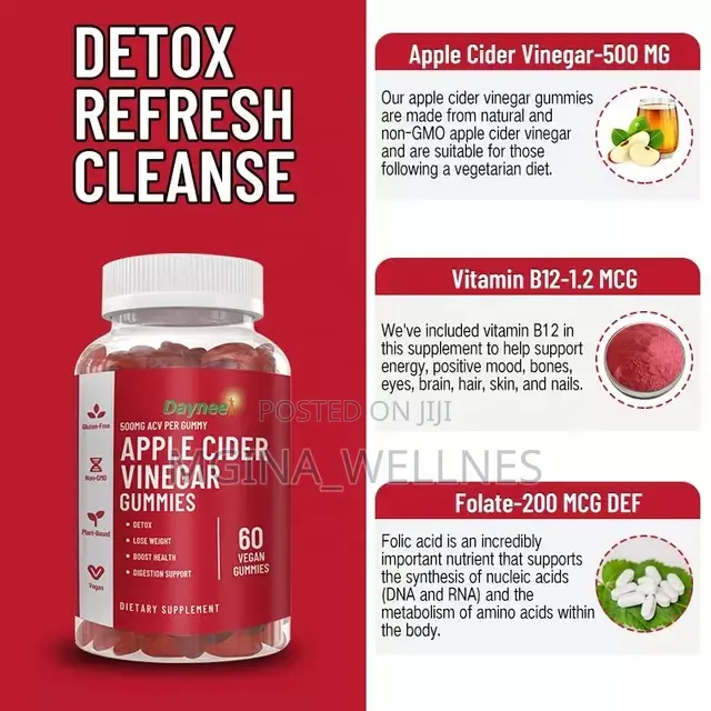 Apple Cider Vinegar Gummie for Detox,Weightloss Cholesterol