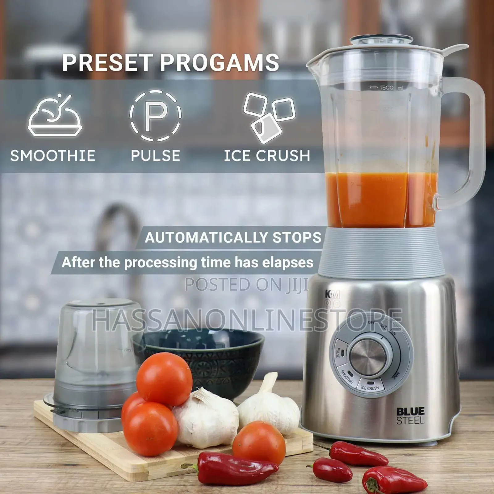 K-mojo Bluesteel Blender And Grinder