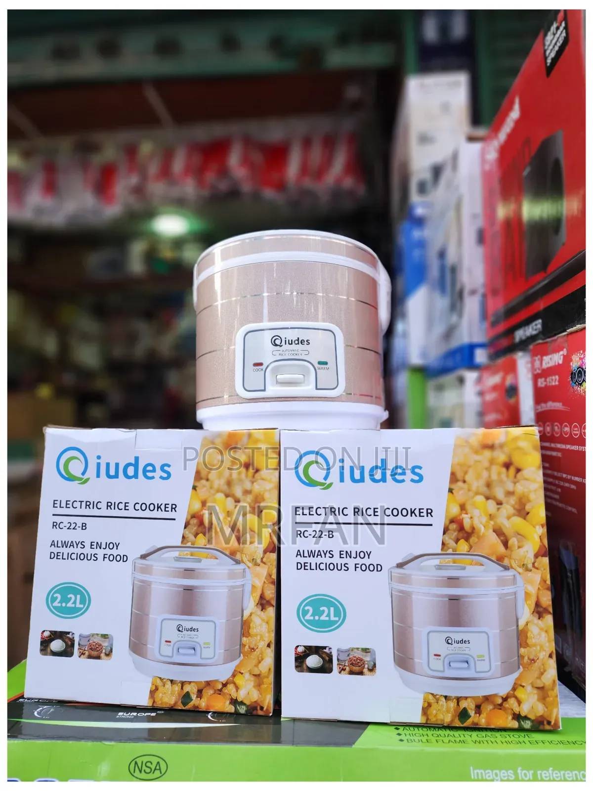 Qiudes Rice Cooker 
2.2l 
Gold Silver Colour