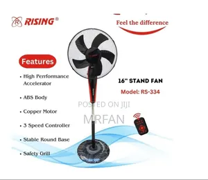 Rising Fan Ya Remote Size 16" Floor Fan