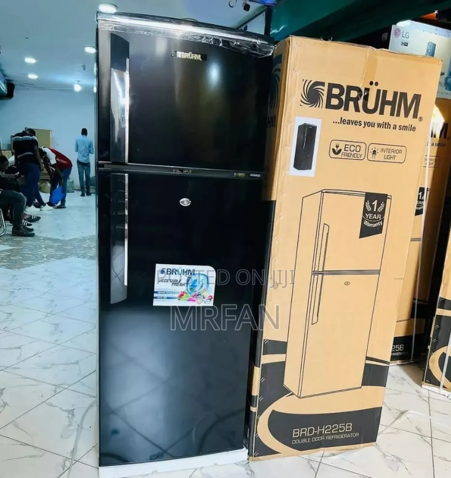Brühm Double Door Refrigerator 208l New