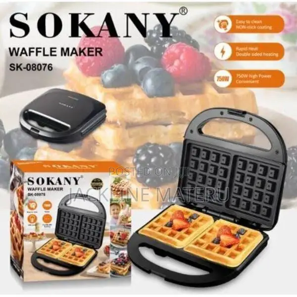 Sokany Waffle Maker 750watt Double Side