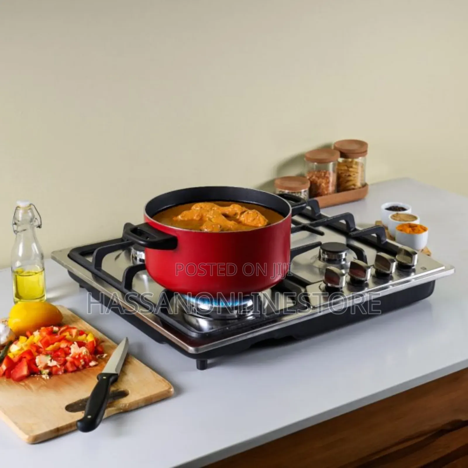 Geepas Built-in Stainless Steel Gas Hob 4 Burner Ggc31051ffd