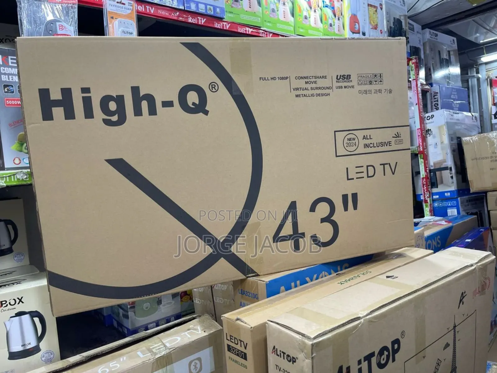 High Q 43"Smart Frameless Flat Screen Tv