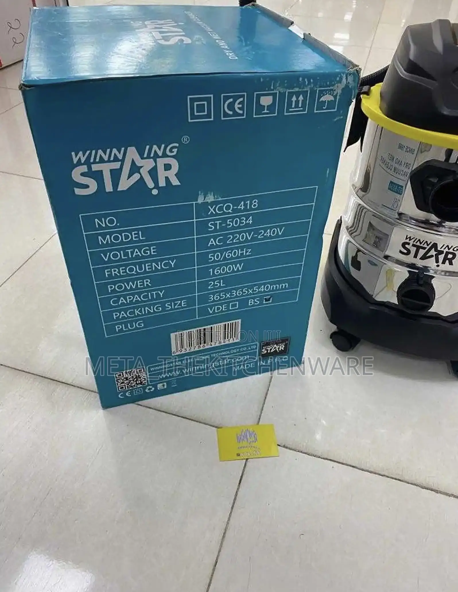 Winning Star Vacuum Cleaner (Wet and Dry) 25l