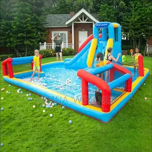 Large Inflatable Water Park Bouncy Castle With Water Slide,
