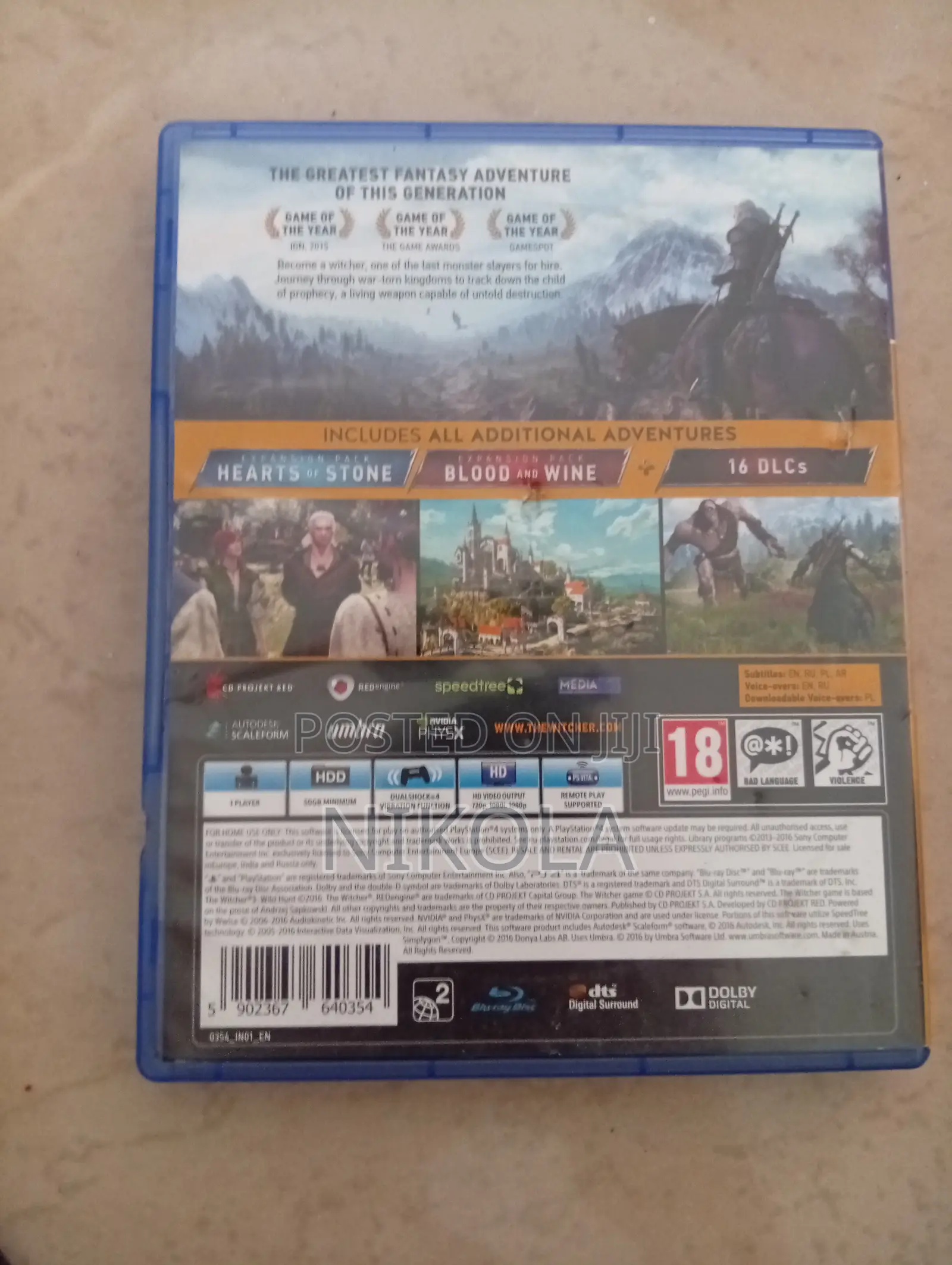 The Witcher 3: Wild Hunt Ps4 Game of the Year Edition