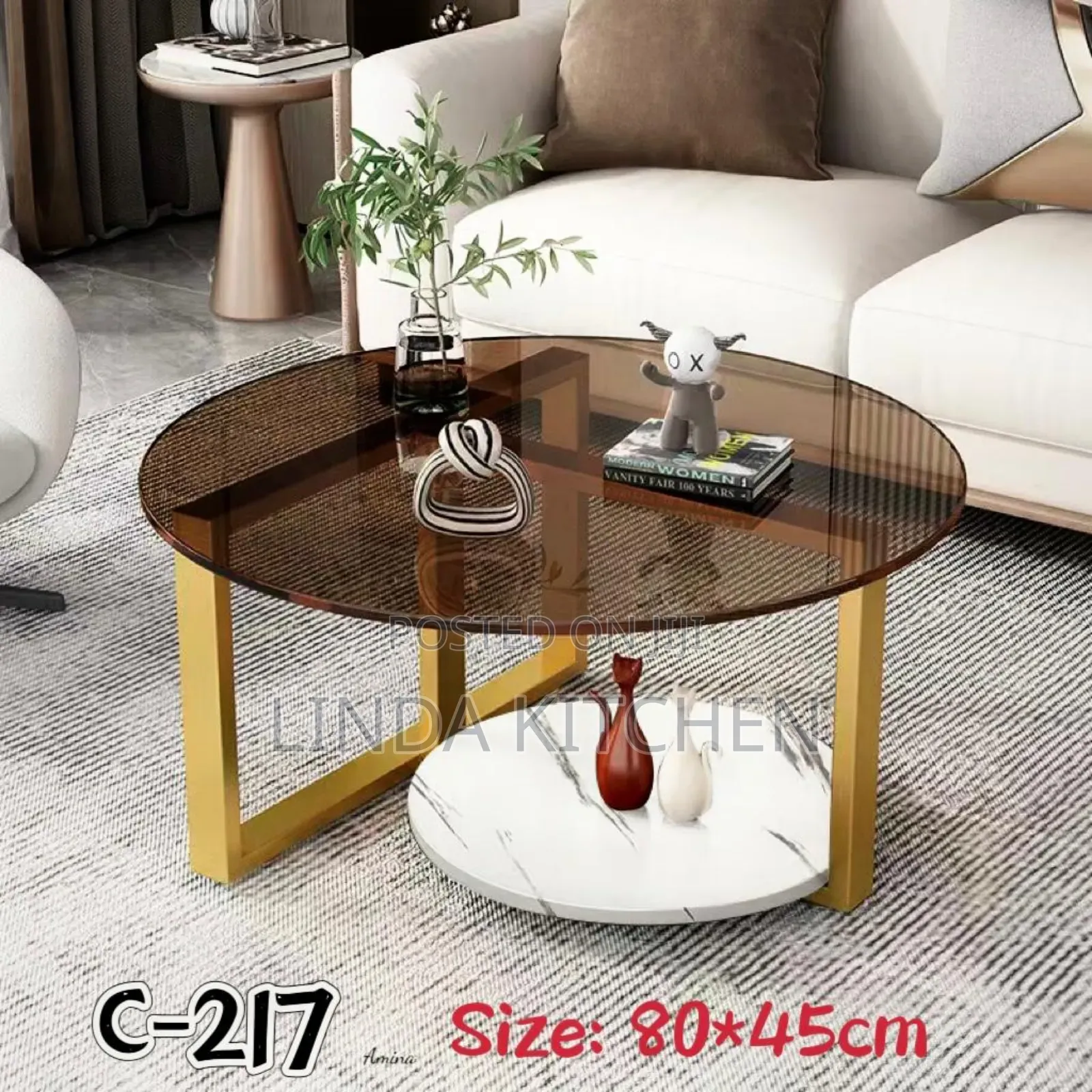 Quality and Unique Glass Table 80×45cm