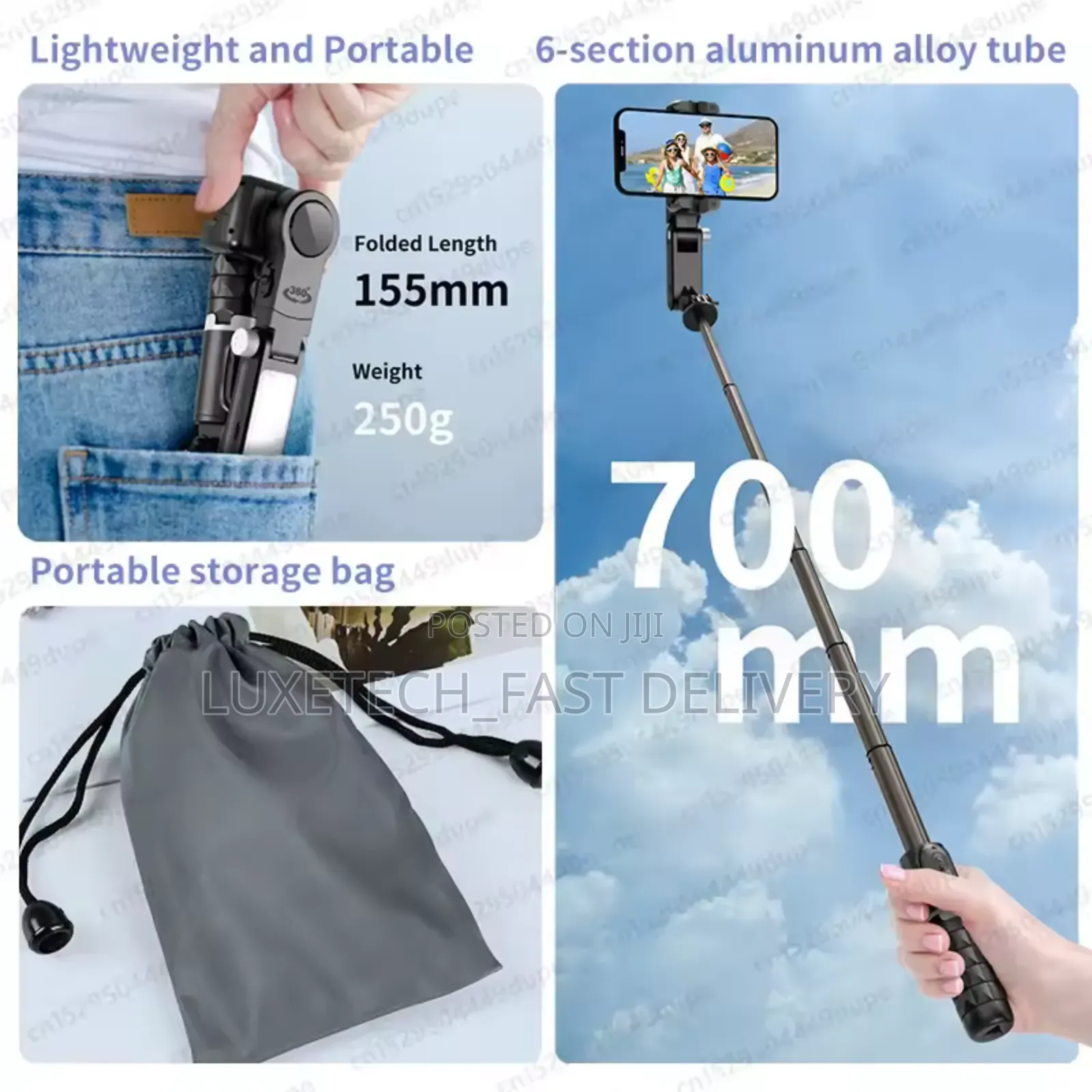 Q18 360° Rotating Desktop Tripod Gimbal Stabilizer
