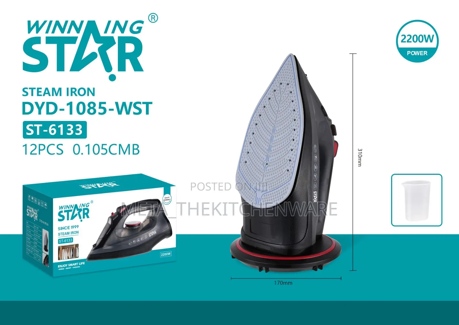 Winning Star Steam Iron 2200w