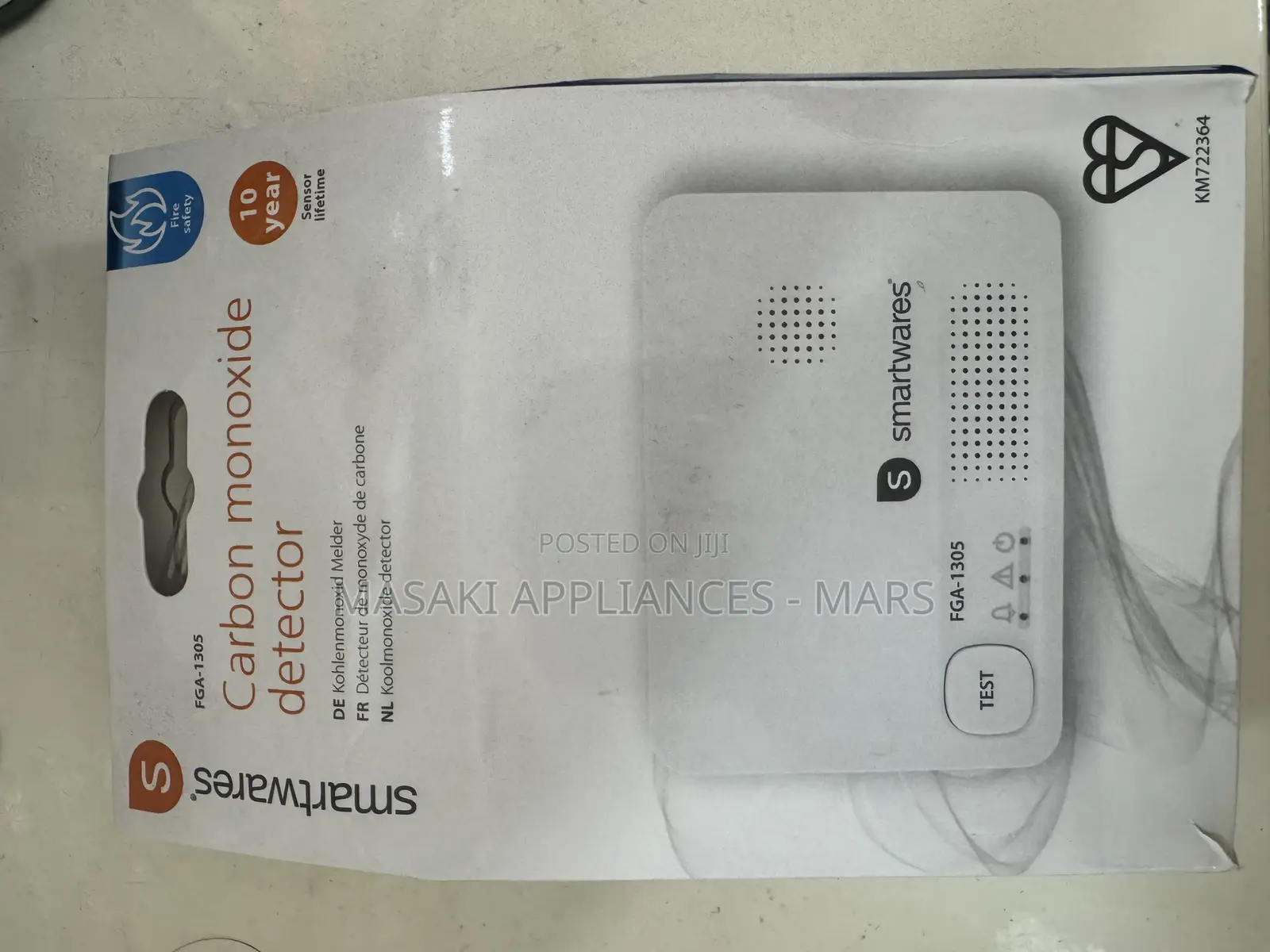 Smartwar Carbon Monoxide Detector 10 Year Sensor Test Button