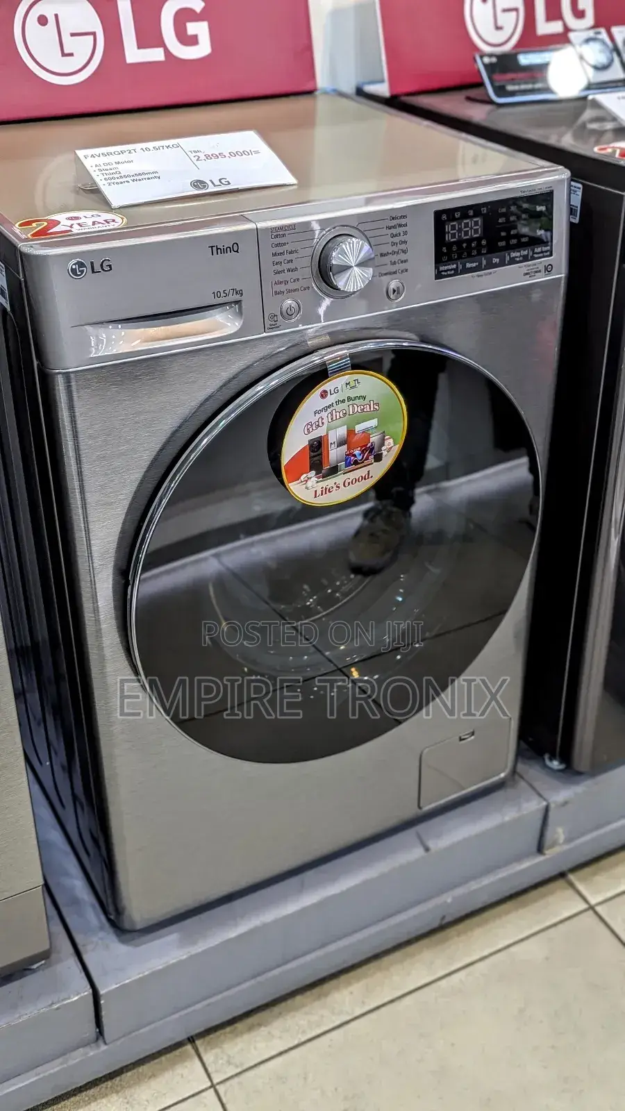 Lg 10.5kg/7kg | Front Load Washer/Dryer | Ai DDTM | Steamtm