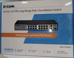 D-Link 16 Port Poe Switch Des-F1016p-E