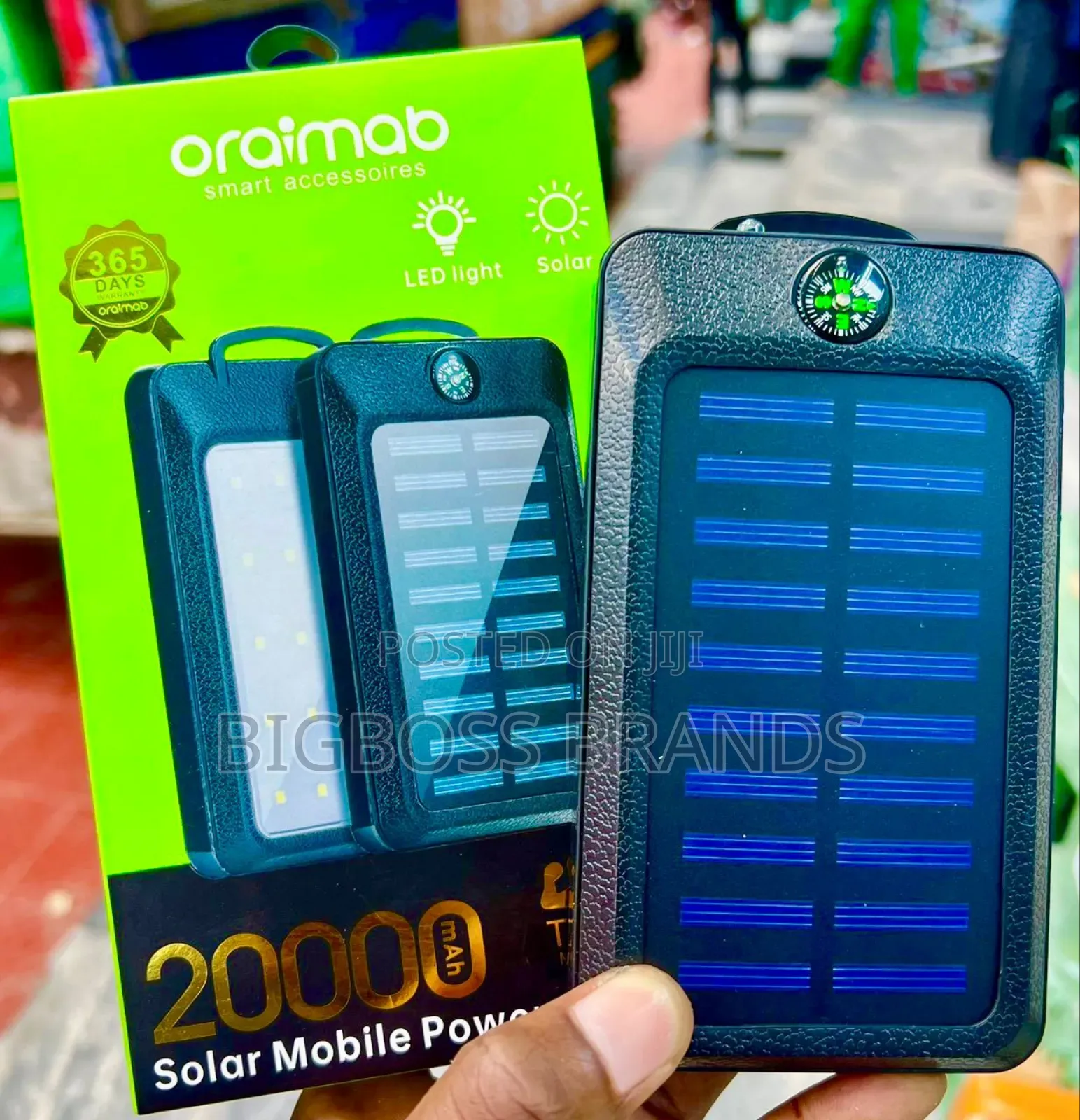 Oraimo Power Bank Solar Na Umeme 20000 Mah