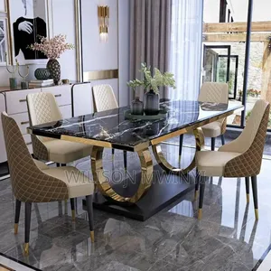 Marble Dining Table Six Chairs