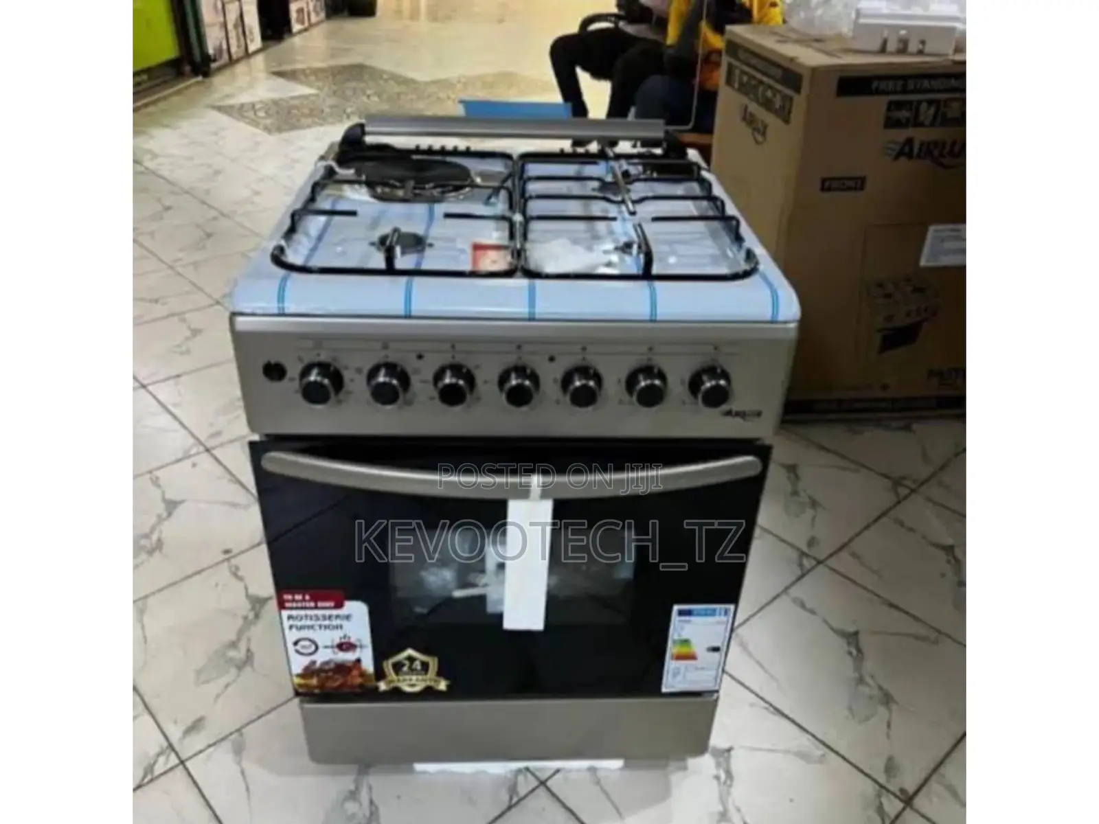 Airlux Cooker 60*60 3gas Plate, 1electric, Electric Oven