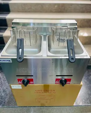 Photo - Generic Commercial Gas Double Deep Fryer 12l
