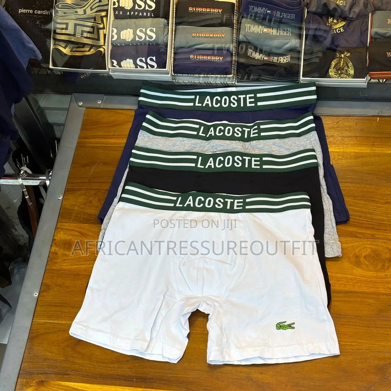 Lacoste,Versace,Tommy Hilfiger,Balnciaga Ethika.Available