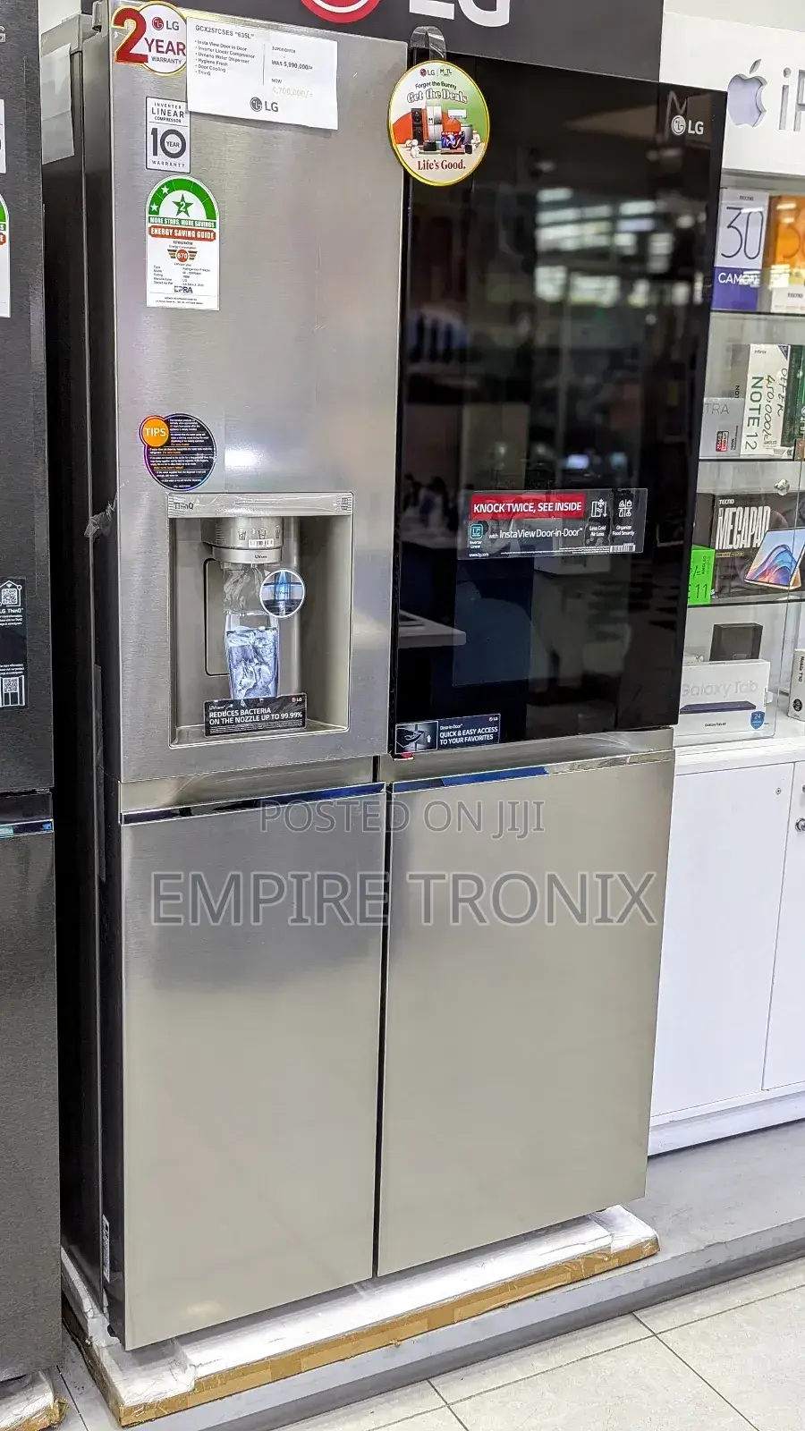 Lg 635l Instaview Door-in-Door Side by Side Refrigerator