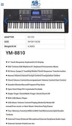 Ym-8810 Keyboard With Stand