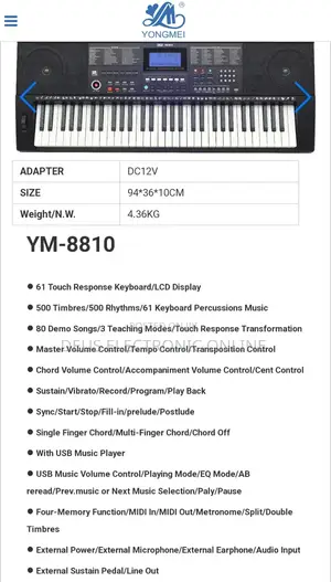 Ym-8810 Keyboard With Stand