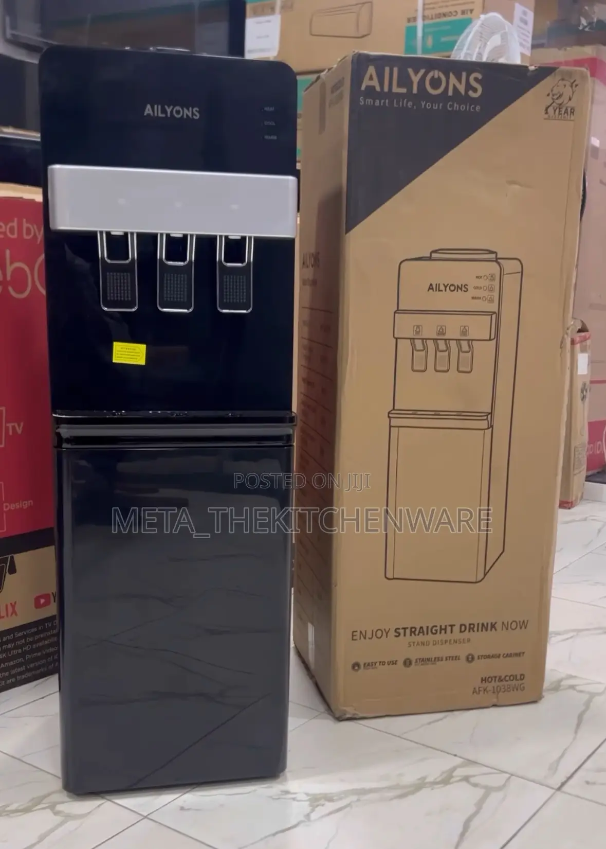 Ailyons Water Dispenser 3taps With Cabinet