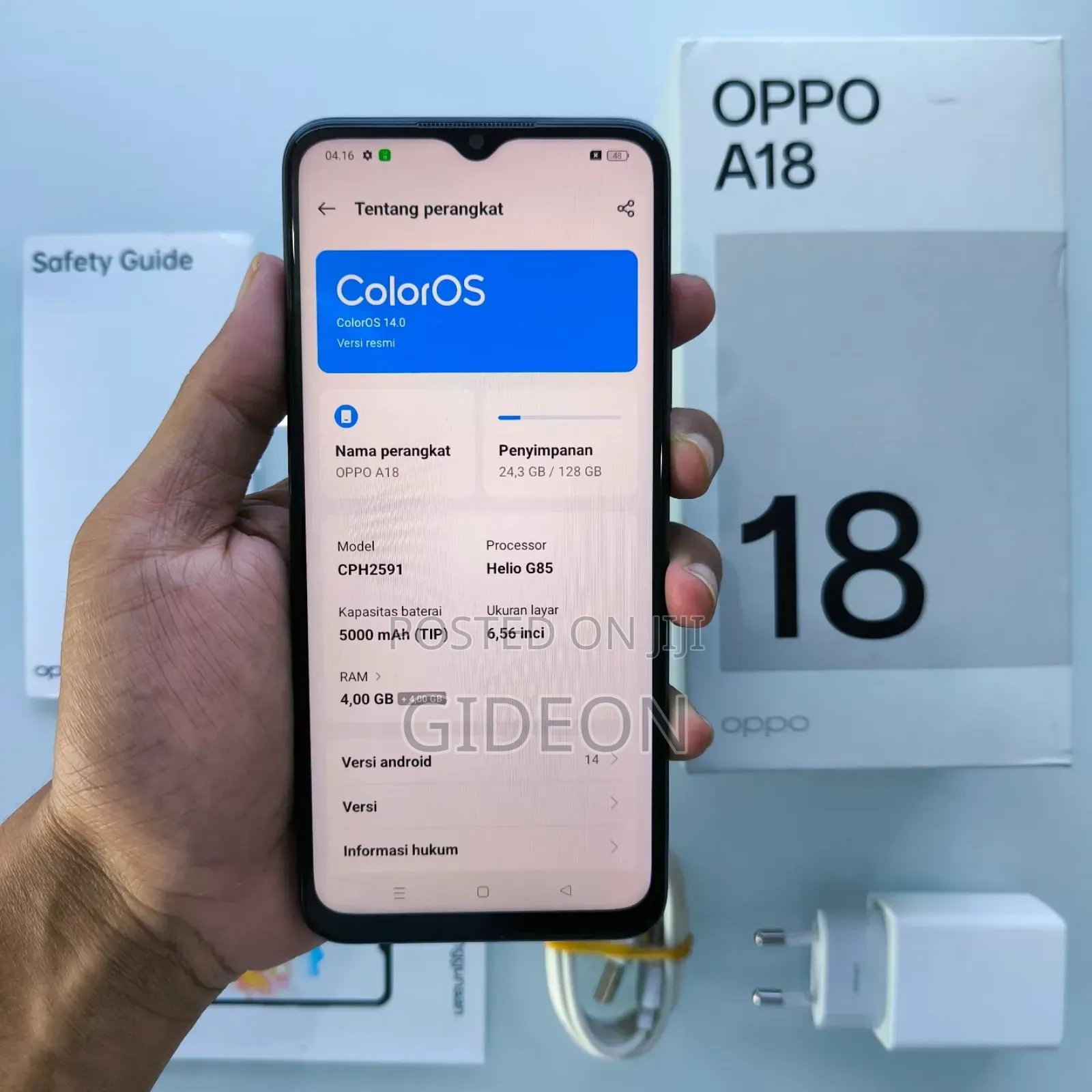 New Oppo A18 128 GB Black