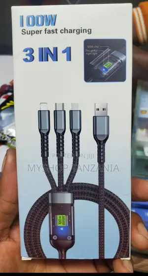 100w Super Fast Charging Usb Cables 3 in 1