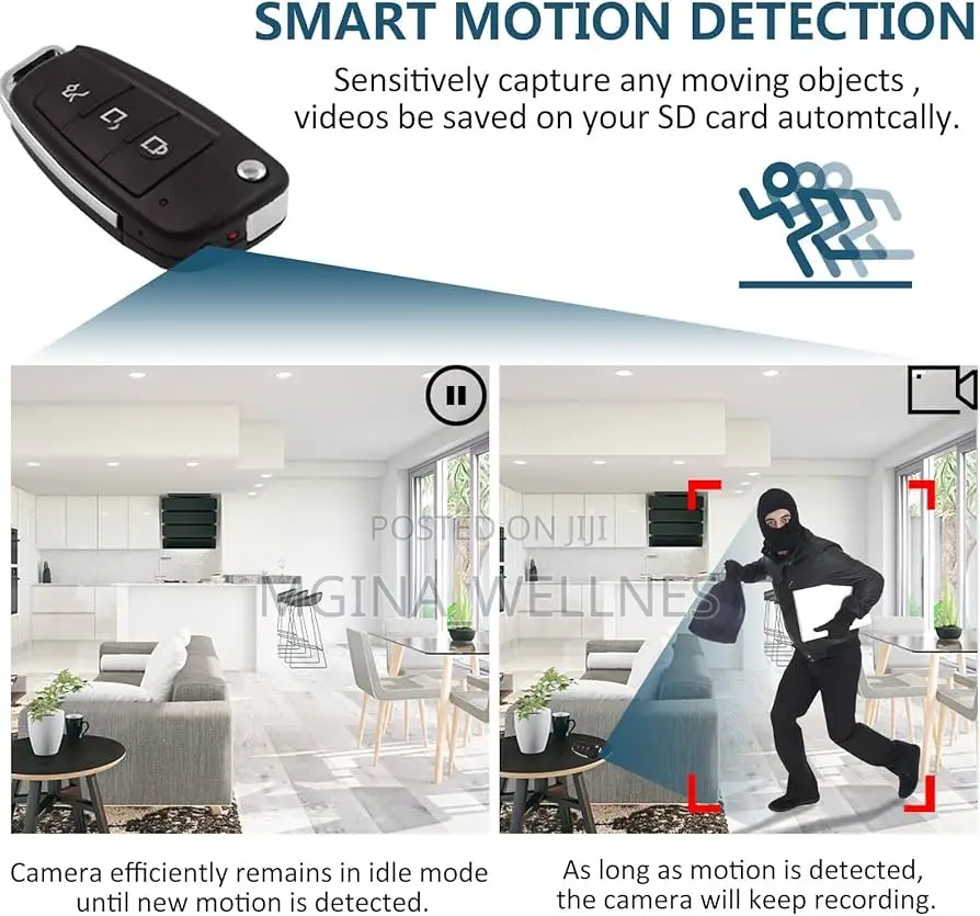 Mini Car Key Hidden Camera, 1080p Hd Portable Spy Camera