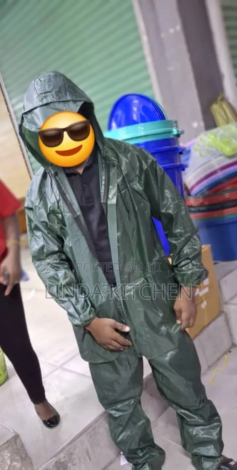 Rain Coat Na Suruali Yake 2pcs, Size 3xl and 2xl