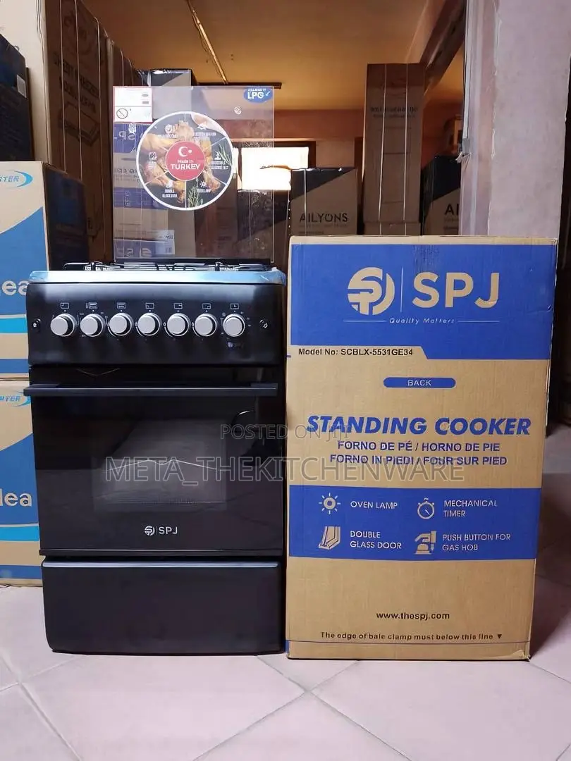 SPJ Cooker 3 Gas + 1 Electric Hob + Electric Oven 50x55cm