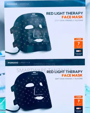 Porodo Red Light Therapy Face Mask With Battery Connection