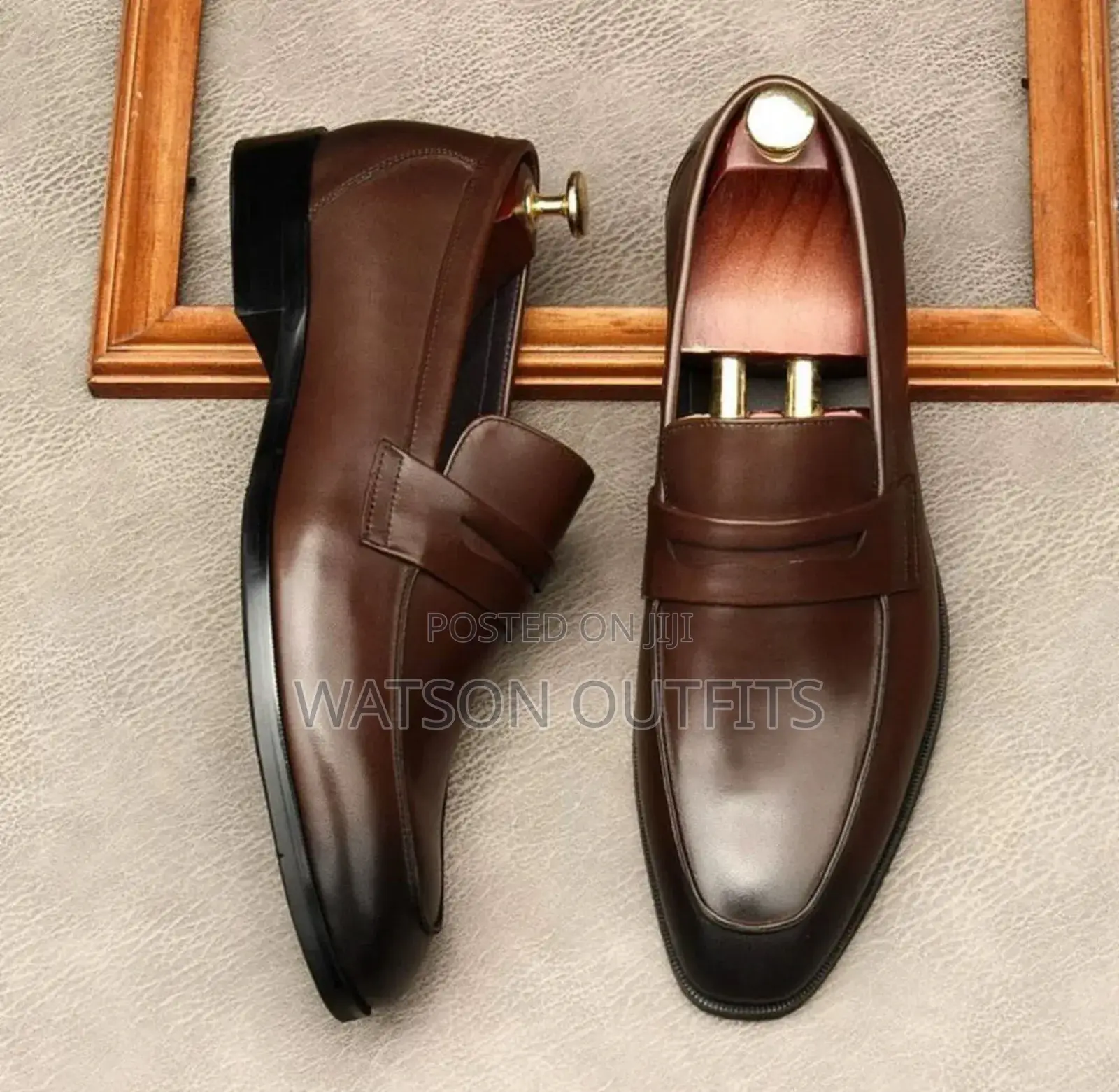 Viatu Classic Vya Ngozi Vya Kamba Visivyo